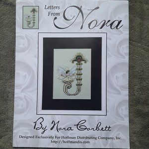 Nora Corbett Letters from Nora "J" cross stitch